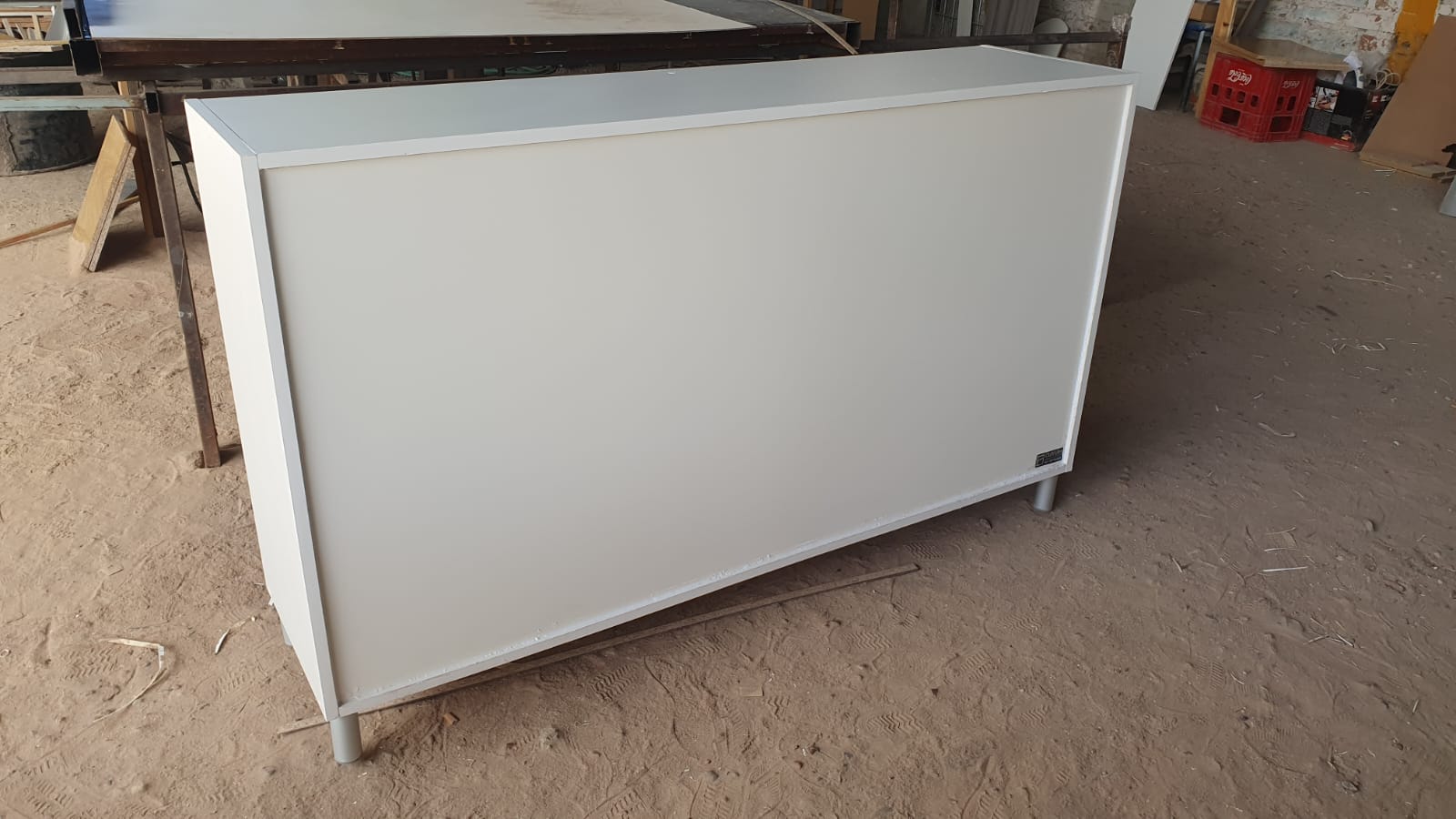 Mostrador Ciego Frente Liso Blanco Frontal